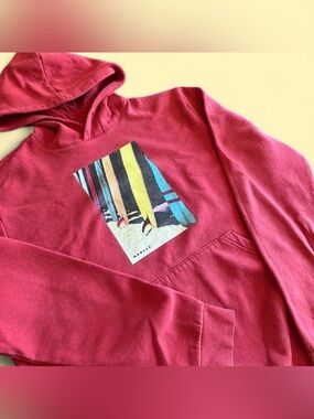 Oakley Surf Graphic Hoodie Faded Red Pullover Fleece Men’s XL